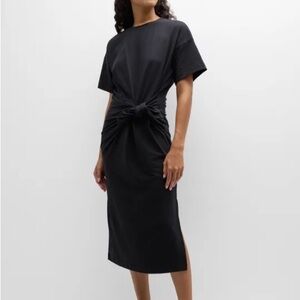 Sweaty Betty Knot Front Midi Dress In Black Size 8